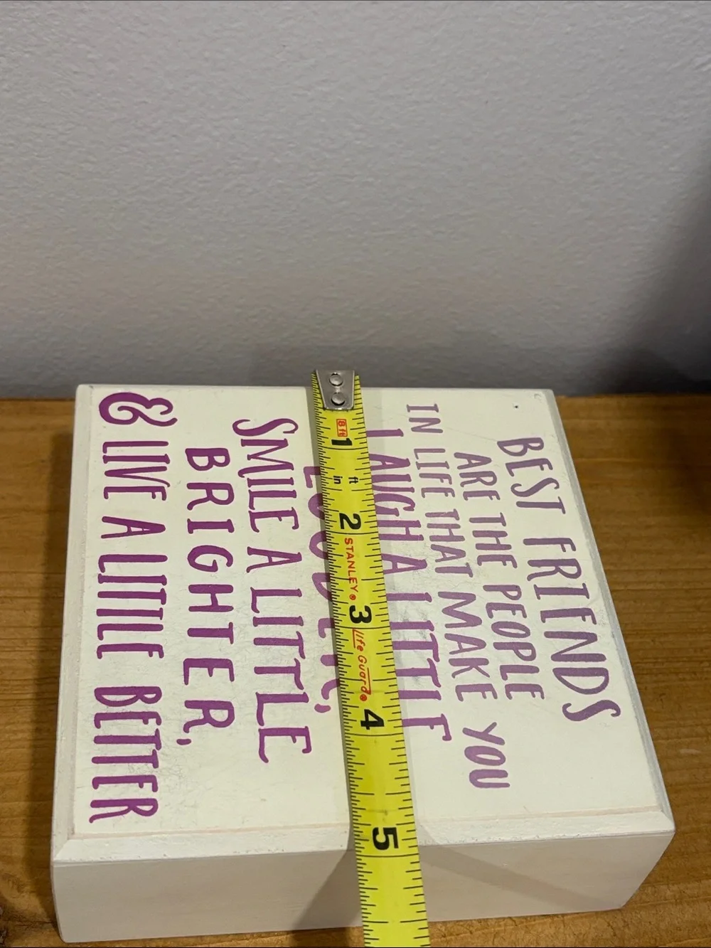 Primitives by Kathy Cream Plaque with Purple Text - Best Friends Quote